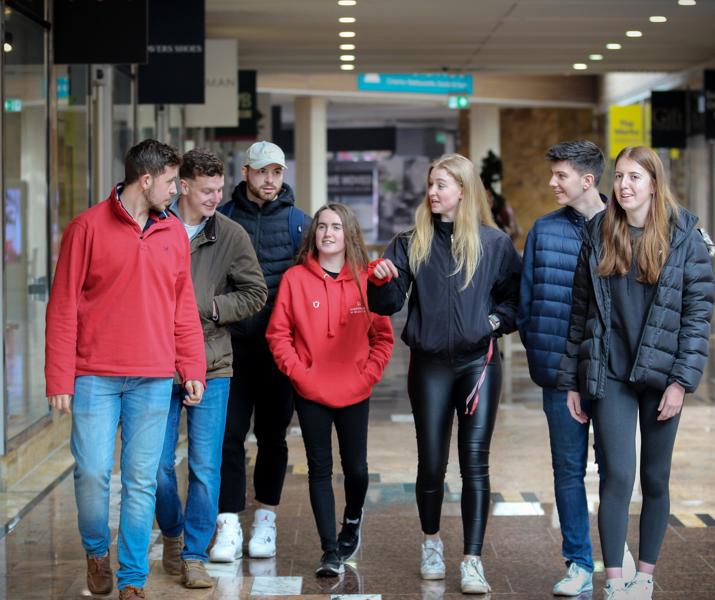 Destination Gloucester Students Walking Through Gloucester Quays