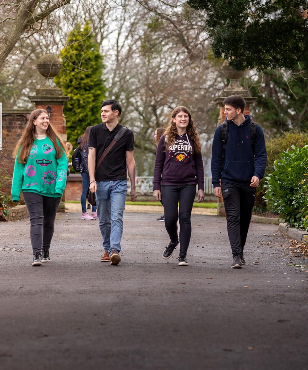 University Student Life Walking On Campus
