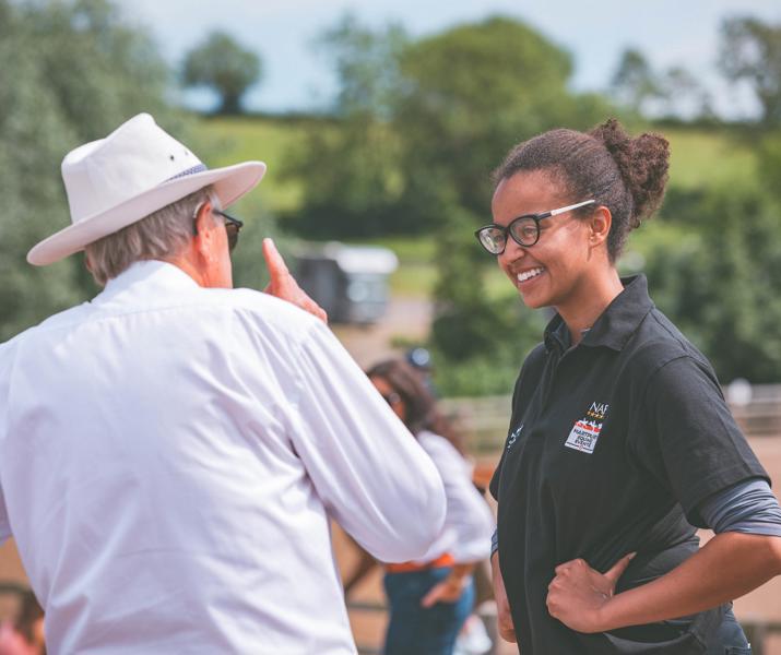 Equine Student Working At The Festival Of Dressage