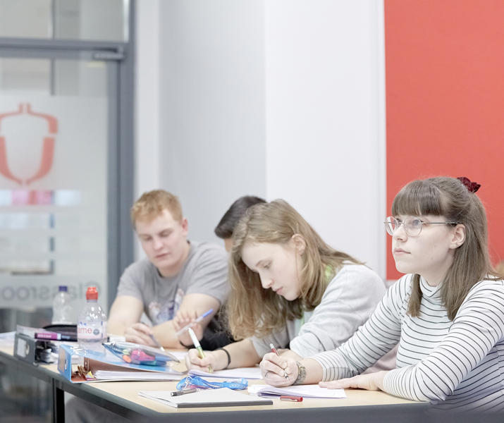 Female A Level Student Studying In Classroom